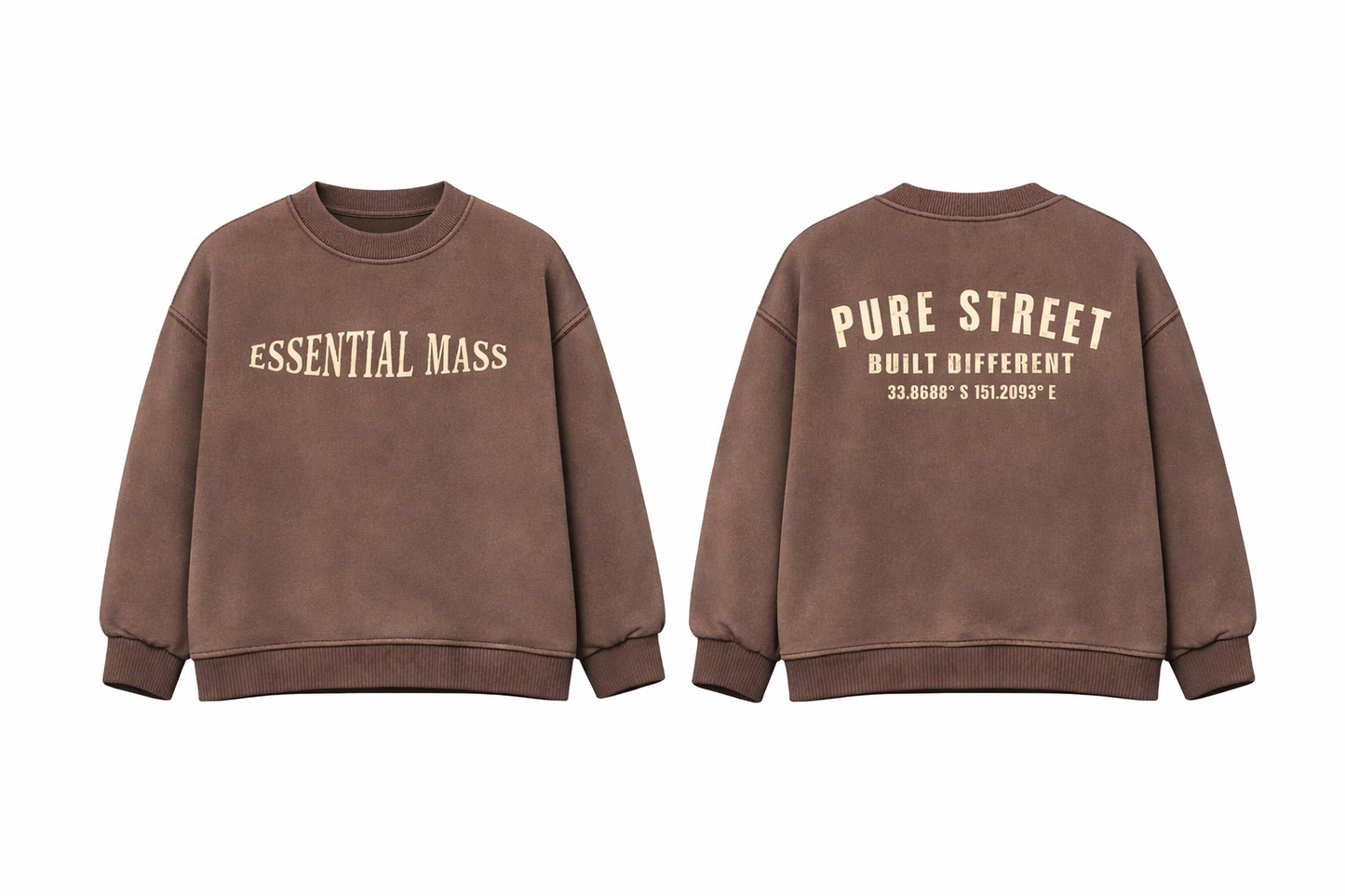 PURE STREET Essential Mass Heavyweight Crewneck