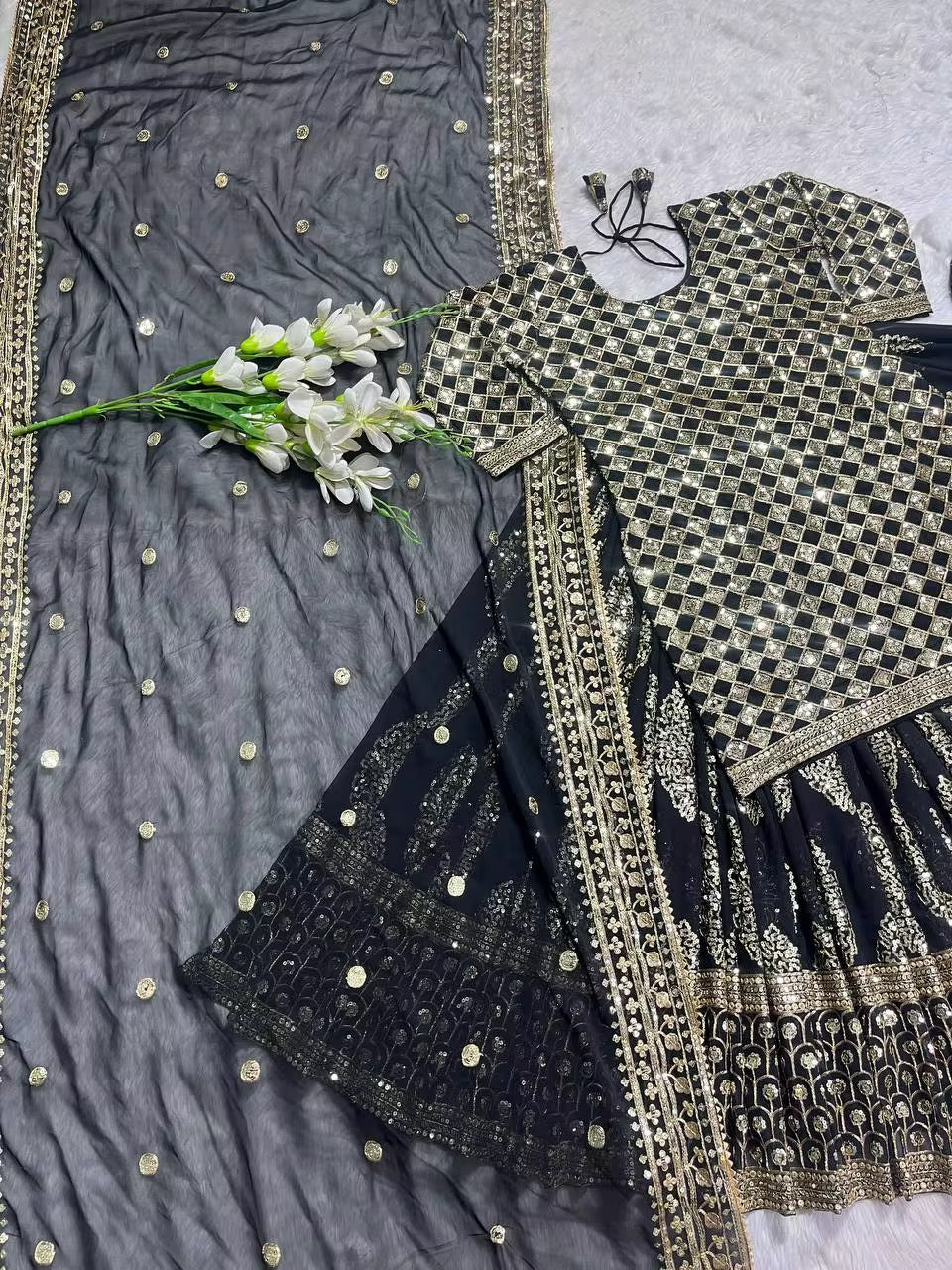 Punjabi Girl Salwar Suit - Black