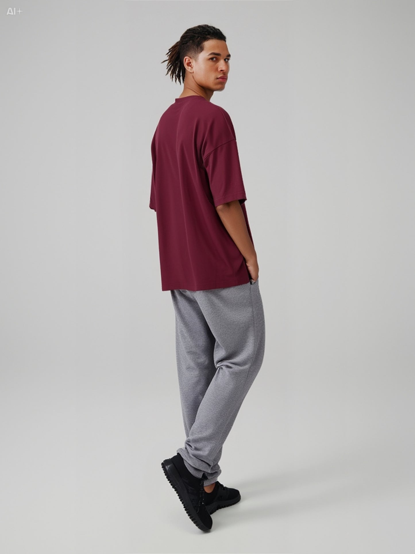 Premium Oversized T-Shirt - Burgundy