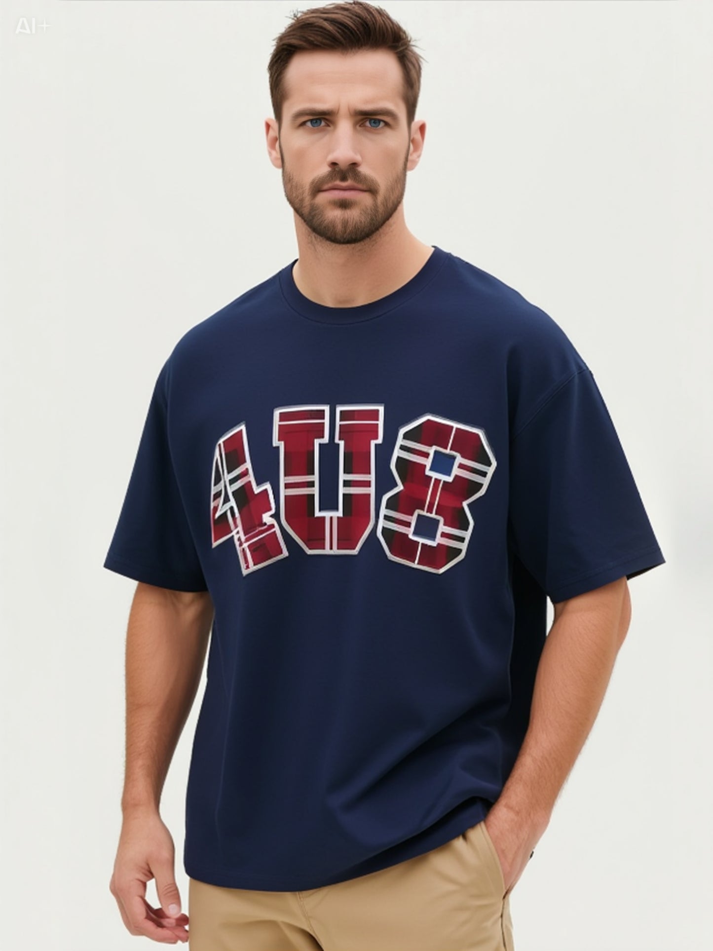 Premium Cotton Graphic Tee - AUG Print