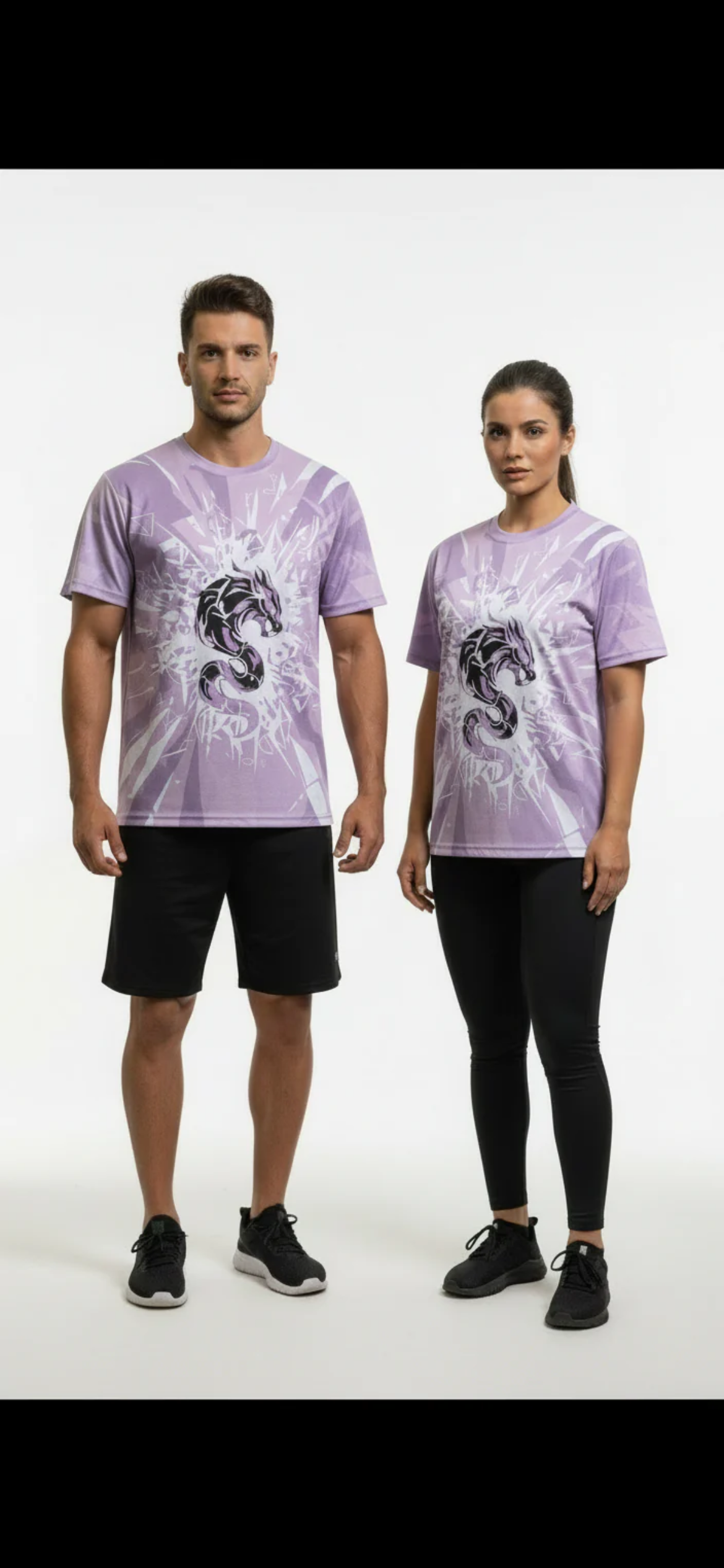 Premium Performance Activewear Set - purple Print