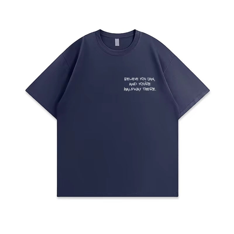 Regular Fit Solid Print Tee - Premium Cotton Casual