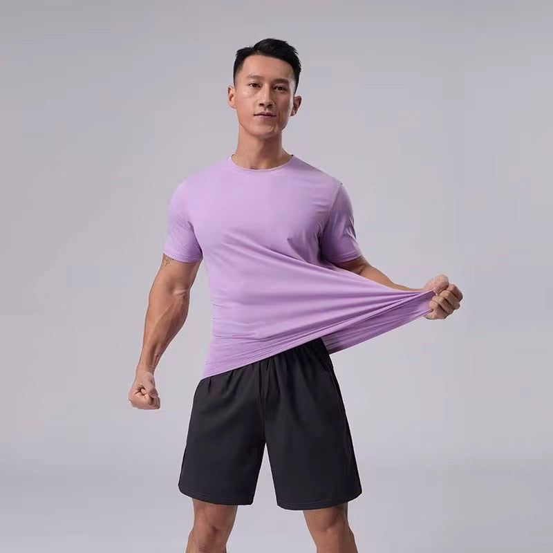 Men's Athletic Performance Shirt - 4-Way Stretch Quick Dry