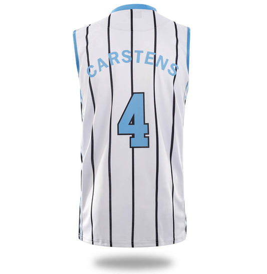 White Stripes Club Design Basketball Shirts and Shorts