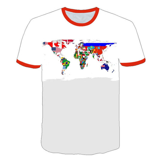 Flag Printing 3D Red maple Tshirt Men Fashion Short Sleeve Summer T-shirts Casual Canada Flag