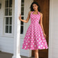 Pink Polka Dot Halter Dress