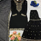 Punjabi Dhoti Salwar with Heavy Embroidery - Black