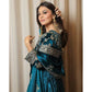 Designer Velvet Party Wear Ensemble - 3 Piece Set