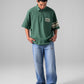 Striped Sleeve Polo Shirt - Green