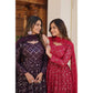 Designer Women's Gown and Dupatta Set with Sequins Embroidery