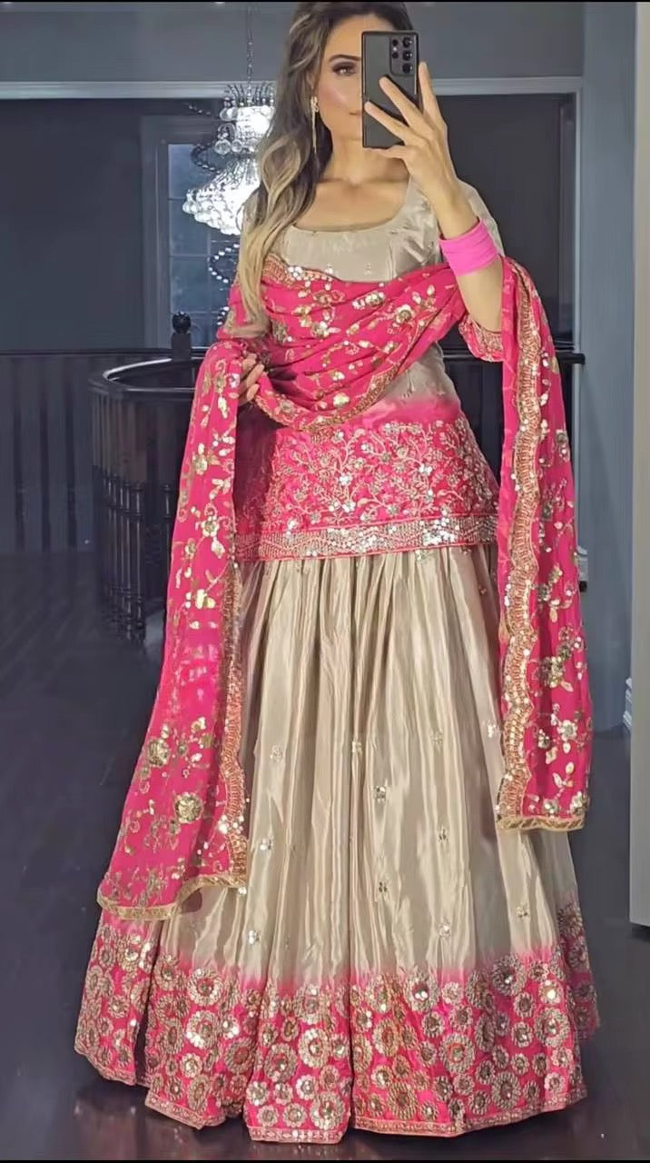 Traditional Patiyala Salwar with Heavy Embroidery - Pink
