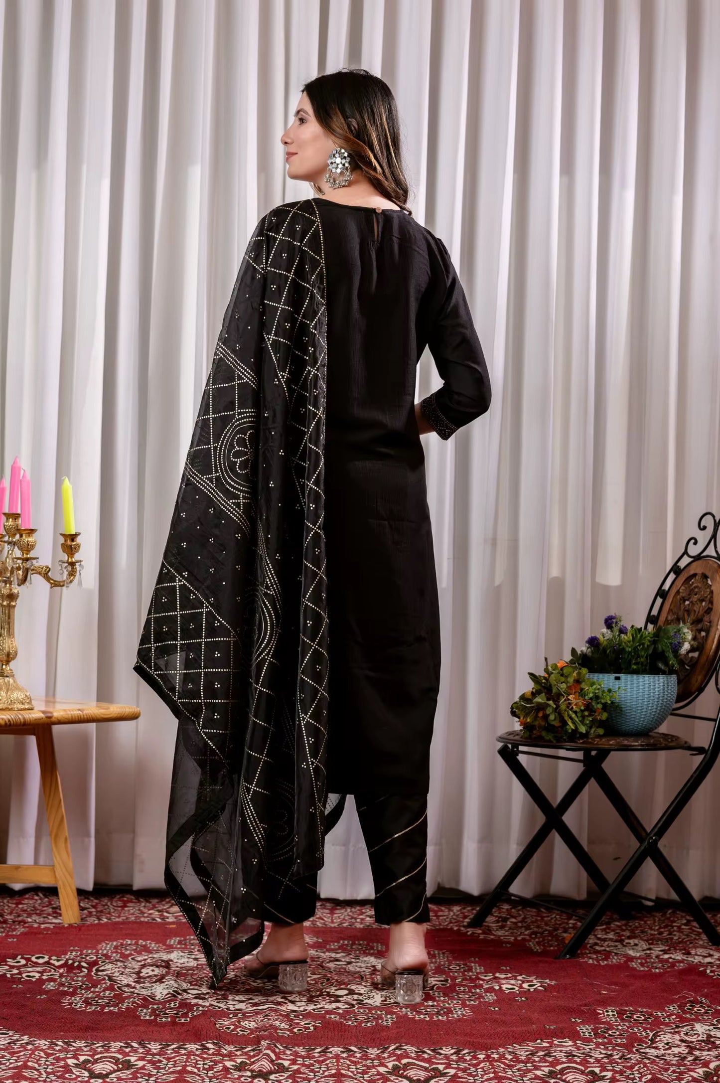 Embroidered Silk Salwar Kameez Set