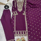 Bollywood Style Silk Salwar Kameez - Embroidered Party Wear