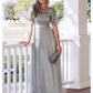 Elegant Maxi Dress with Romantic Puff Sleeves