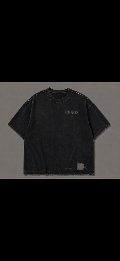 PURE STREET CHAOS Tee – Vintage Washed Black