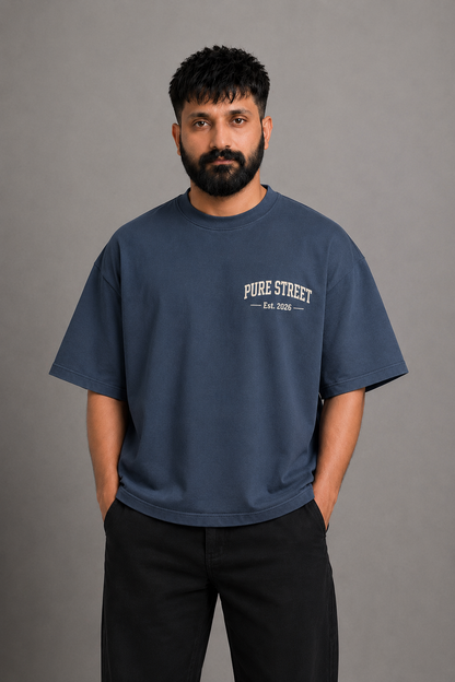 PURE STREET™ — Rise Through Ruin Heavyweight Tee (Blue)
