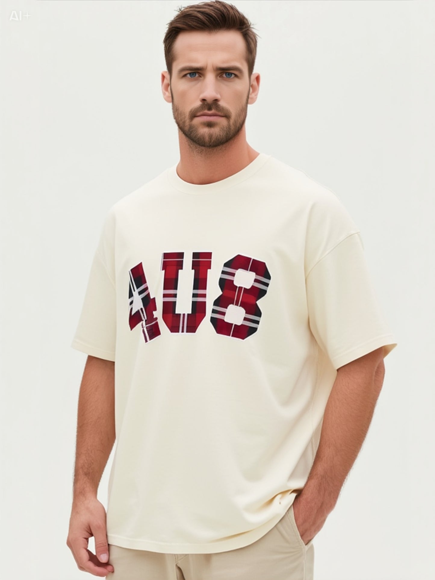 Premium Cotton Graphic Tee - AUG Print