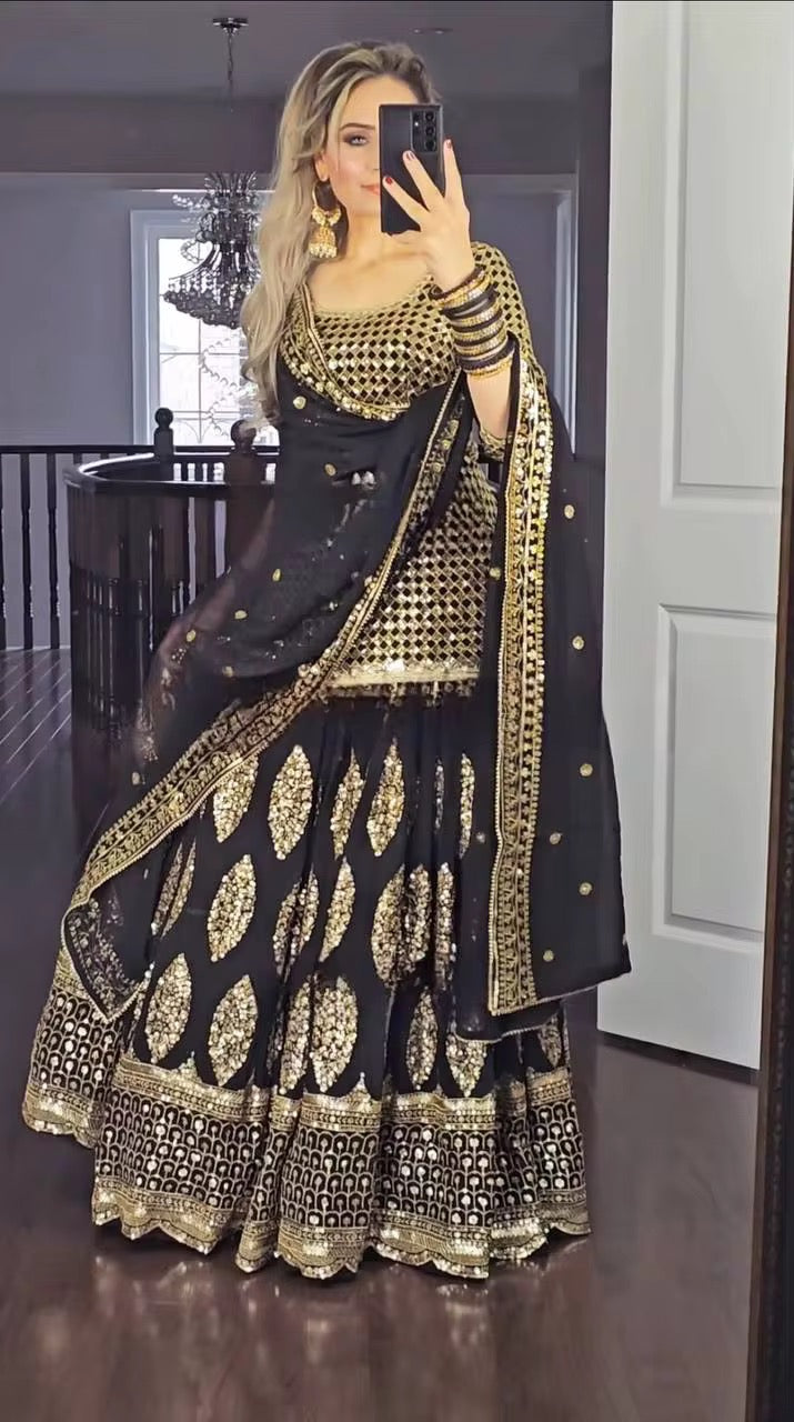 Punjabi Girl Salwar Suit - Black