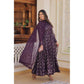 Designer Women's Gown and Dupatta Set with Sequins Embroidery