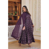 Designer Women's Gown and Dupatta Set with Sequins Embroidery