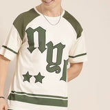 Men's Premium Cotton Patterned T-Shirt - Hip Hop Casual Streetwear