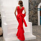 Women's Sleeveless Beaded Mosaic Evening Dress - Elegant Net Yarn Maxi Gown with Sweep Train