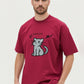 Premium Cotton Graphic Tee - Red Statement Design