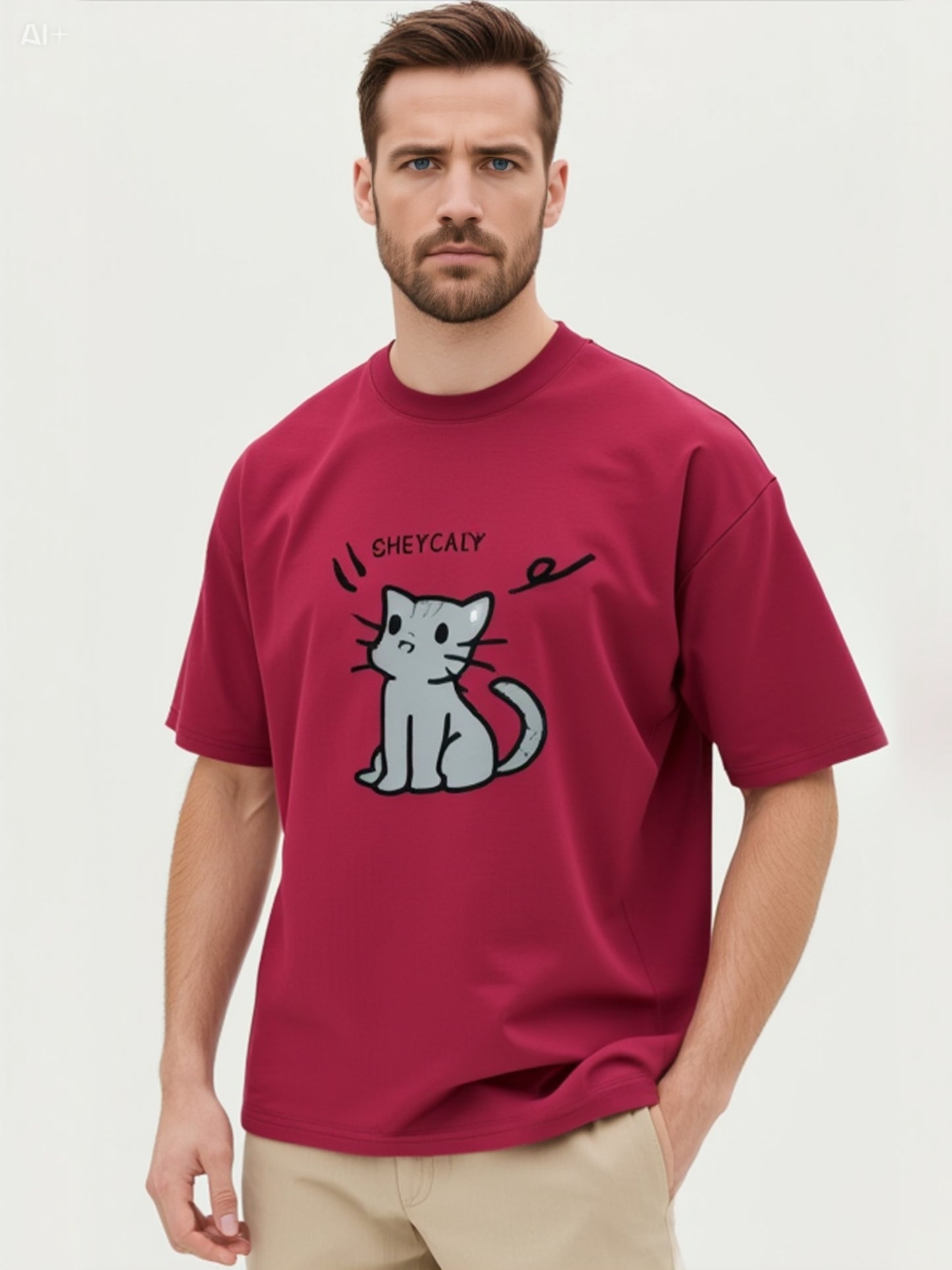 Premium Cotton Graphic Tee - Red Statement Design