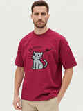 Premium Cotton Graphic Tee - Red Statement Design