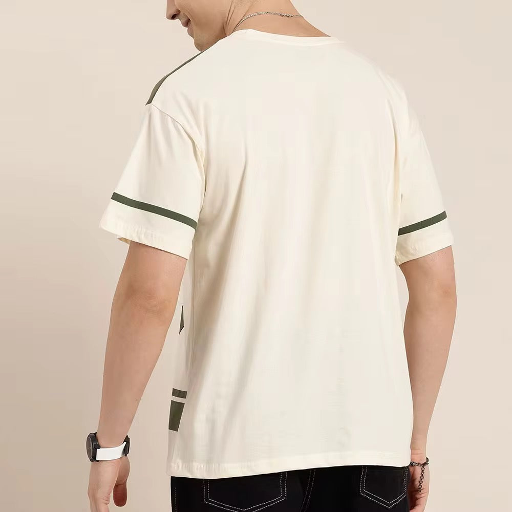 Men's Premium Cotton Patterned T-Shirt - Hip Hop Casual Streetwear