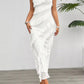 Women's Casual Strapless Bodycon Dress - Hollow-Out Floor-Length Summer Maxi Dress