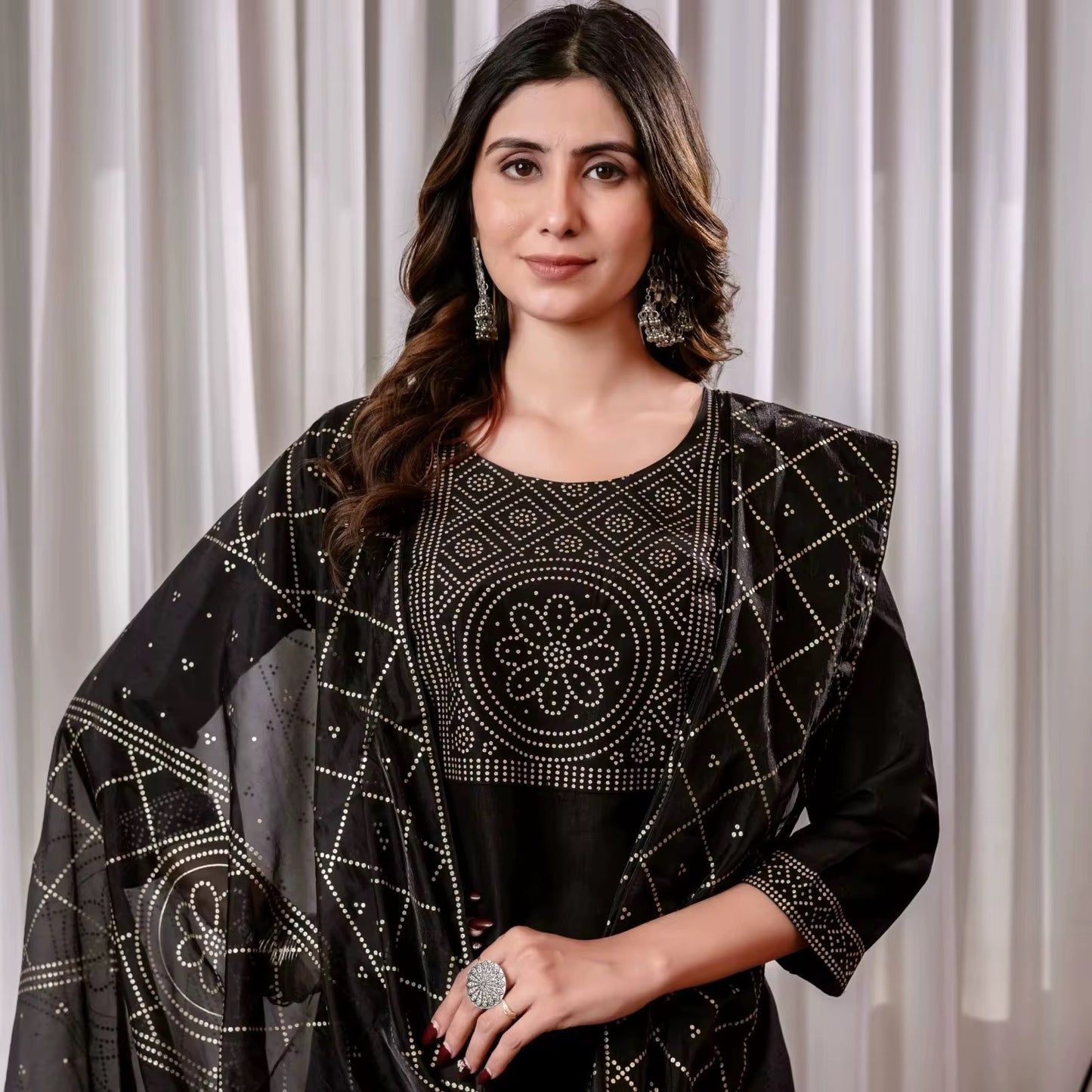 Embroidered Silk Salwar Kameez Set