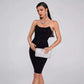 Elegant A-Line Evening Dress - Strapless Knee-Length