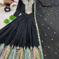 Premium Anarkali Gown with Fancy Dupatta - Black