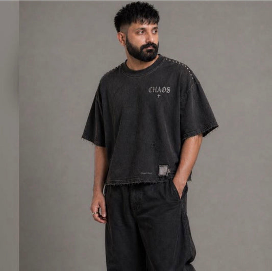 PURE STREET CHAOS Tee – Vintage Washed Black