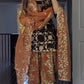 Heavy Embroidered Bollywood Salwar Kameez - Brown