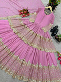 Designer Bollywood Lehenga Set - Pink