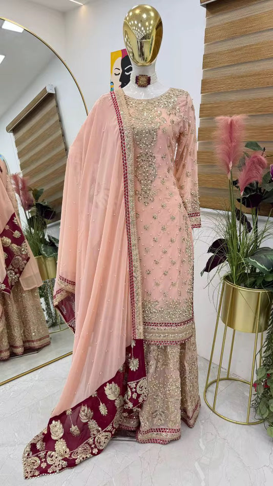 Trending Georgette Salwar Kameez - Pink