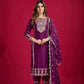 Bollywood Style Silk Salwar Kameez - Embroidered Party Wear