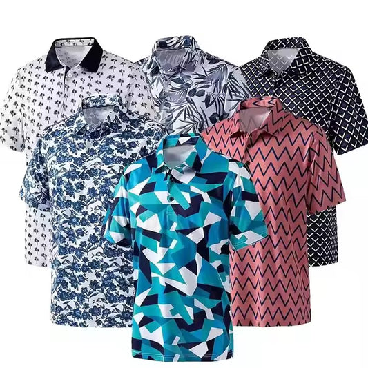 Men's Custom Golf Polo Shirt - Breathable Polyester Jersey