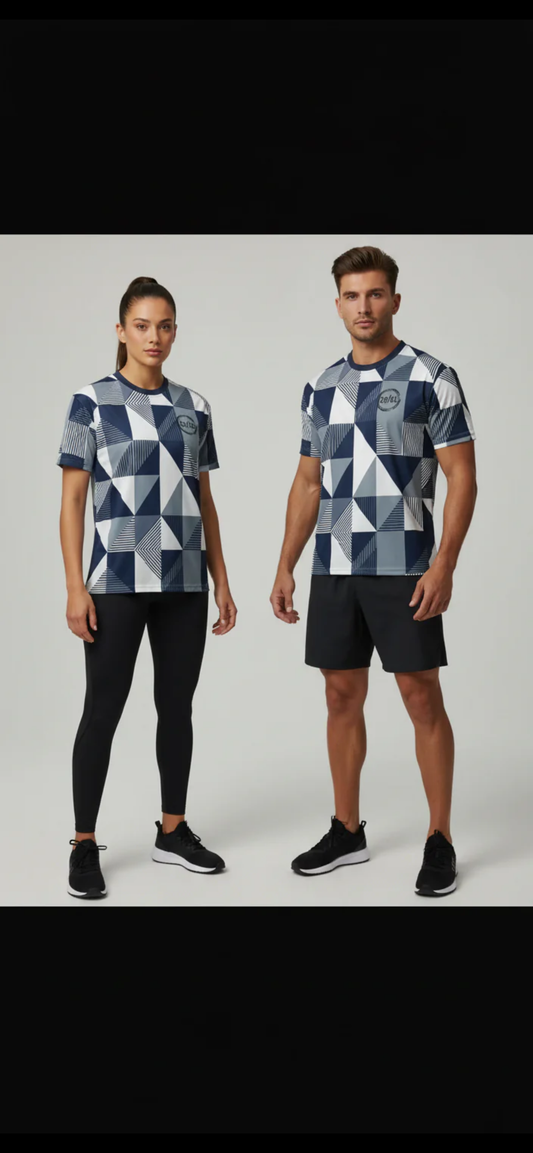 Premium Performance Activewear Set - Geometric Print
