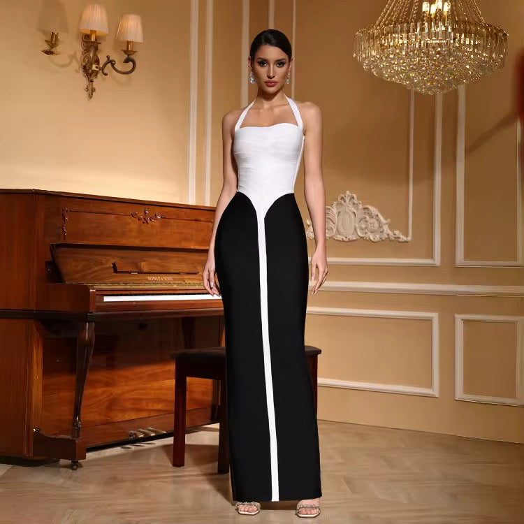 Elegant Black Dress with Statement Side Slit