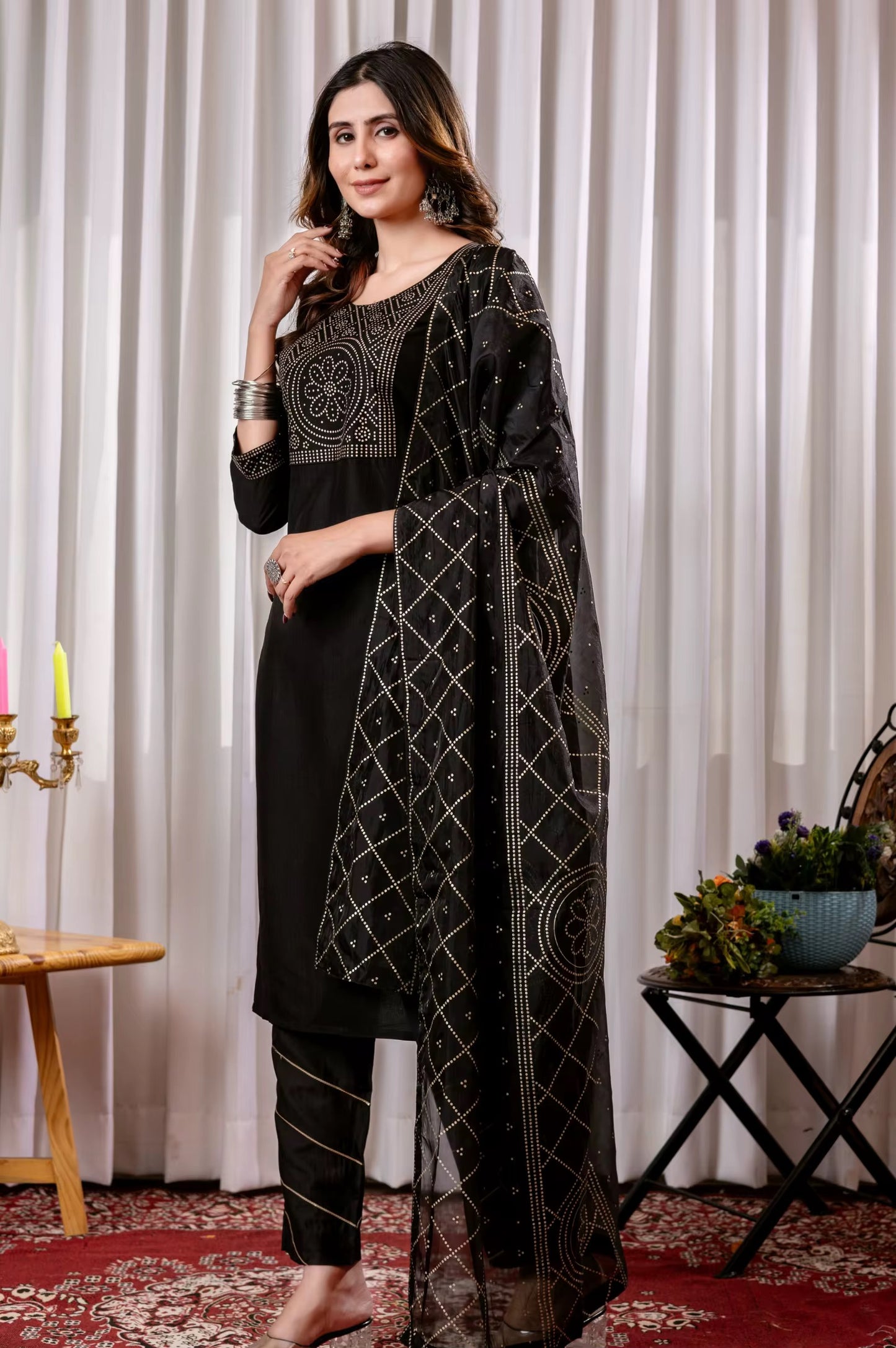 Embroidered Silk Salwar Kameez Set