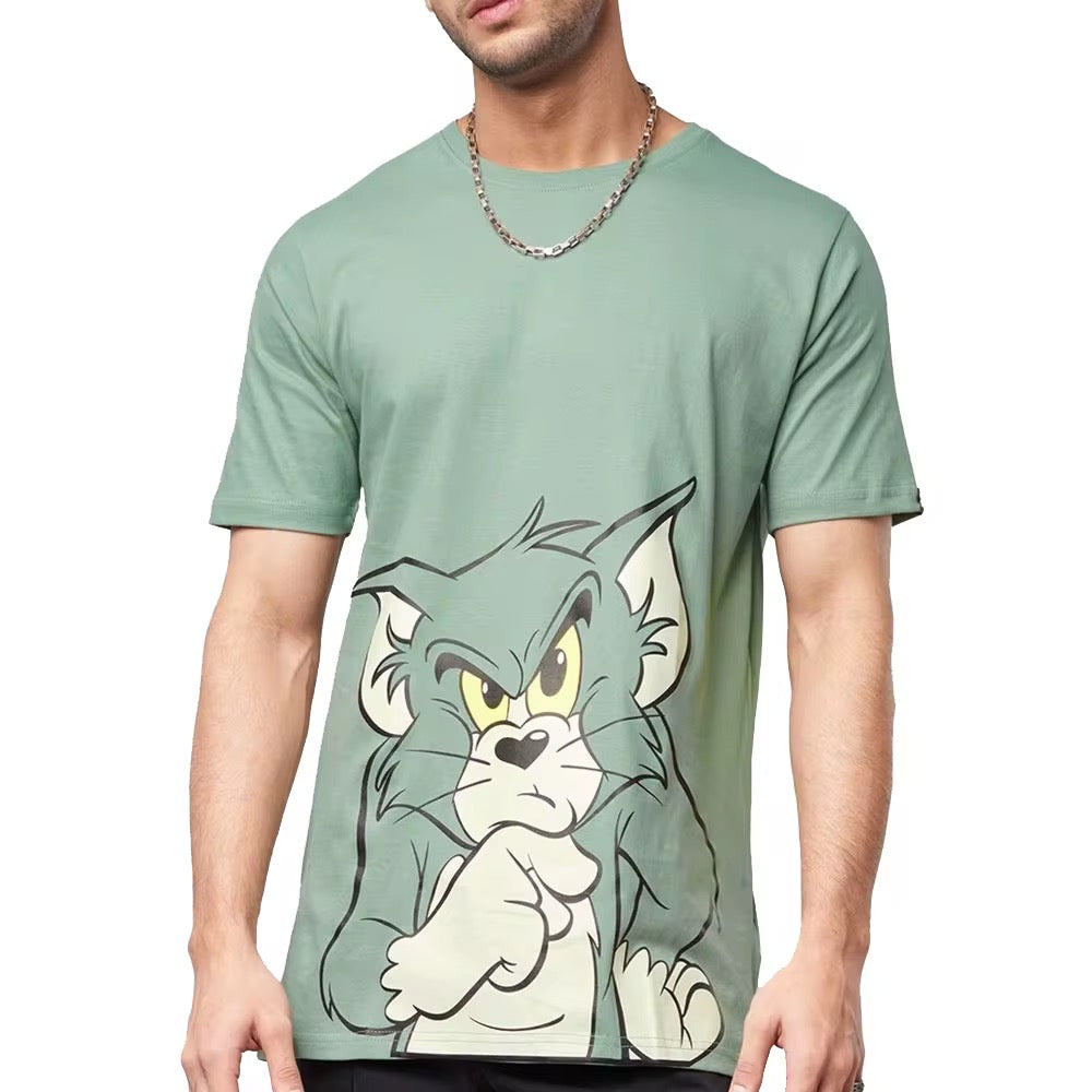 Men's Premium Cotton Bamboo Fiber T-Shirt - Eco-Friendly Casual Tee