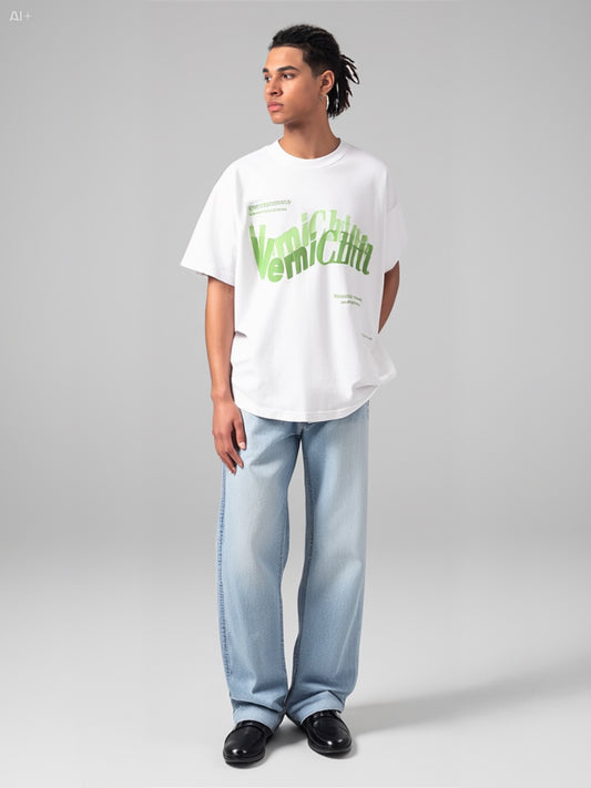 Graphic Typography T-Shirt - White