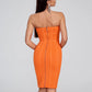Elegant A-Line Evening Dress - Strapless Knee-Length