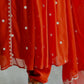 Bollywood Long Anarkali Gown - Orange