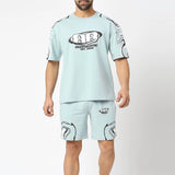 Men's Premium Cotton Terry T-Shirt & Shorts Set - Hip Hop Streetwear