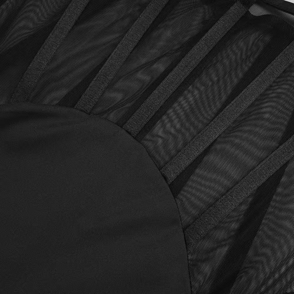 Premium Cut-Out Mesh Gown - Floor-Length Bodycon Evening Dress