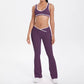 2-Piece Color Block Activewear Set - High-Waist Leggings & Sports Bra